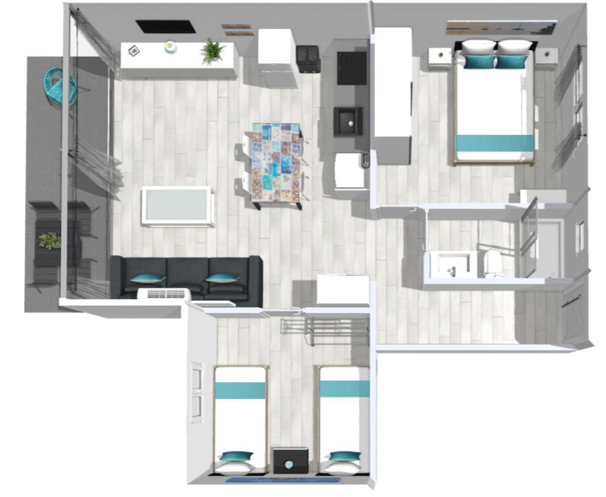 Roses Apartments Ocean 2 Habitaciones Vista Mar Lateral Екстериор снимка